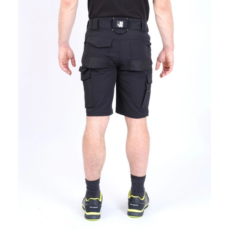 Bermuda travail stretch 4d Stan Nine Worths noir vue 1