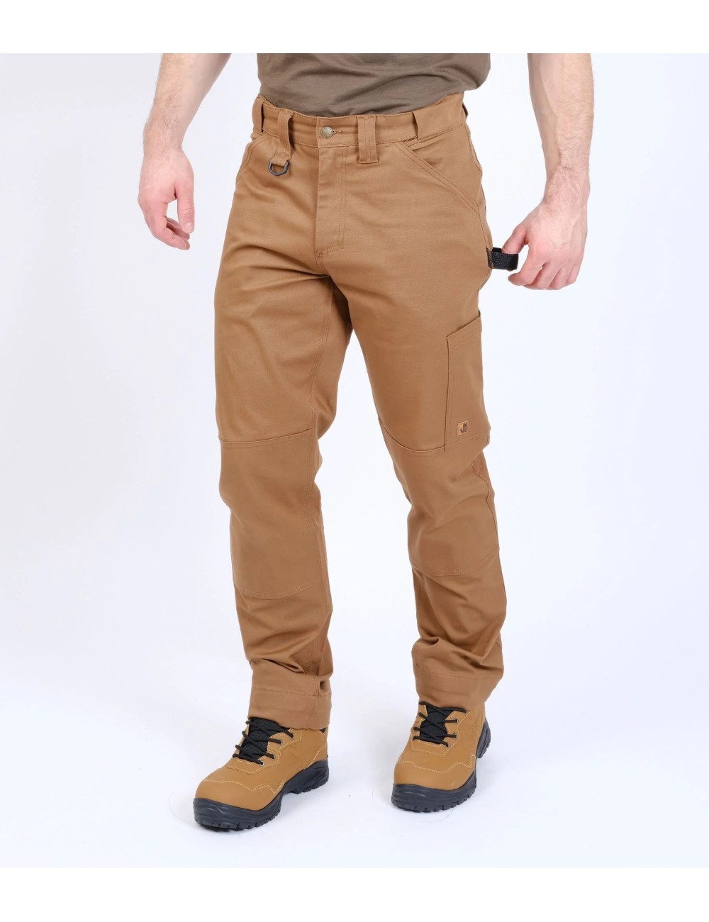 Pantalon travail style charpentier Fango Nine Worths camel vue 1
