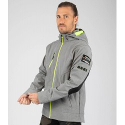 Veste softshell imperméable Borel Nine Worths gris vue 1