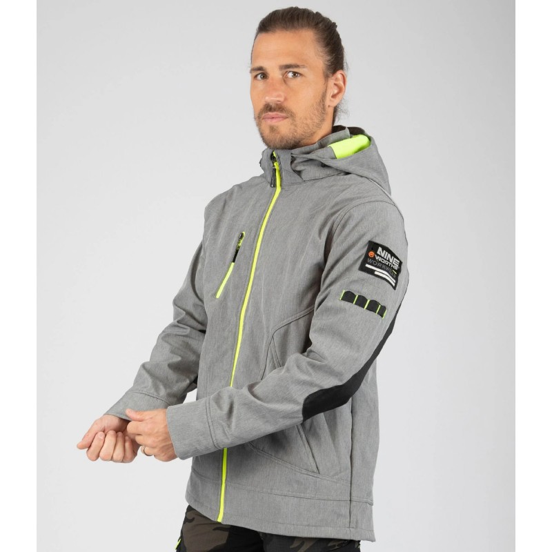 Veste softshell imperméable Borel Nine Worths gris vue 1