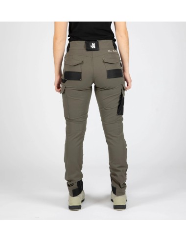 Pantalon travail femme extensible EVE Nine Worths kaki vue 3