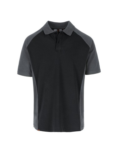 Polo travail bicolore manches courtes Brabo Herock noir